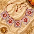 Handmade Aipan Fabric Toran for Main Door Decoration – 44 cm