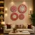 Handcrafted Aipan Decorative Wall Plates Set of 4 | Traditional MDF Wall Decor for Home & Office
