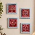 Aipan Art Wall Frame Set of 4 | Traditional Home Décor