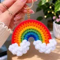 Handmade Rainbow Crochet Keychain for Bags, Keys & Accessories