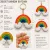 Handmade Rainbow Crochet Keychain for Bags, Keys & Accessories