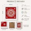 Handmade Aipan Art Wall Frame | Traditional Footprint Décor