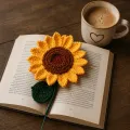 Handmade Crochet Sunflower | 18 cm Knitted Flower Decor