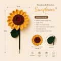 Handmade Crochet Sunflower | 18 cm Knitted Flower Decor