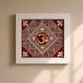 Handmade Aipan Om Wall Decor Frame | Traditional Kumaoni Wall Art